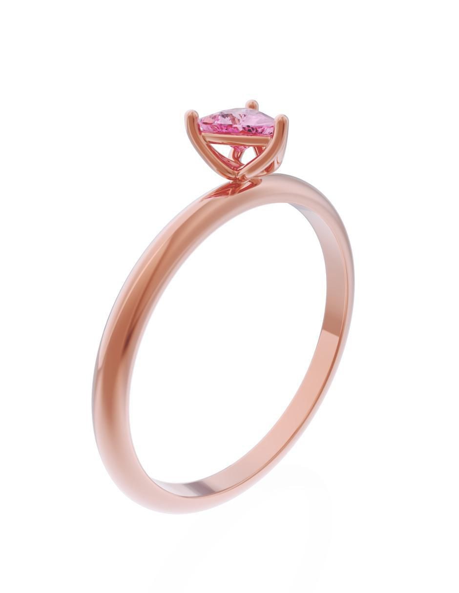 Anillo de compromiso de oro 14 k Eternidad 4