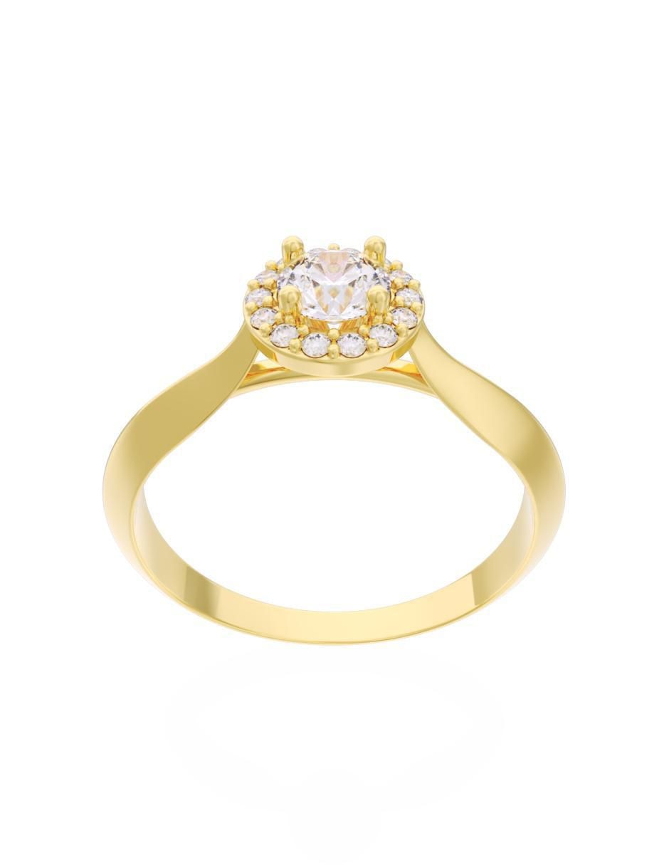 Anillo de compromiso "de" oro 10 k fonelli eternidad zirconia