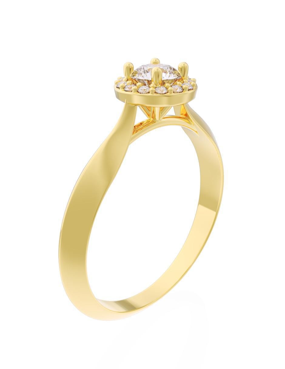 Anillo de compromiso "de" oro 10 k fonelli eternidad zirconia