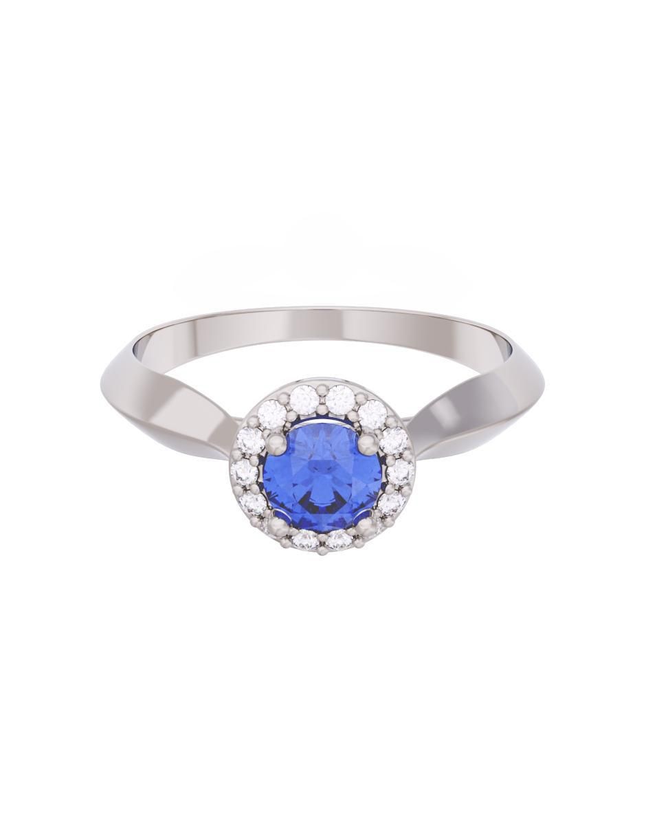 Anillo de compromiso de oro 10 k Eternidad