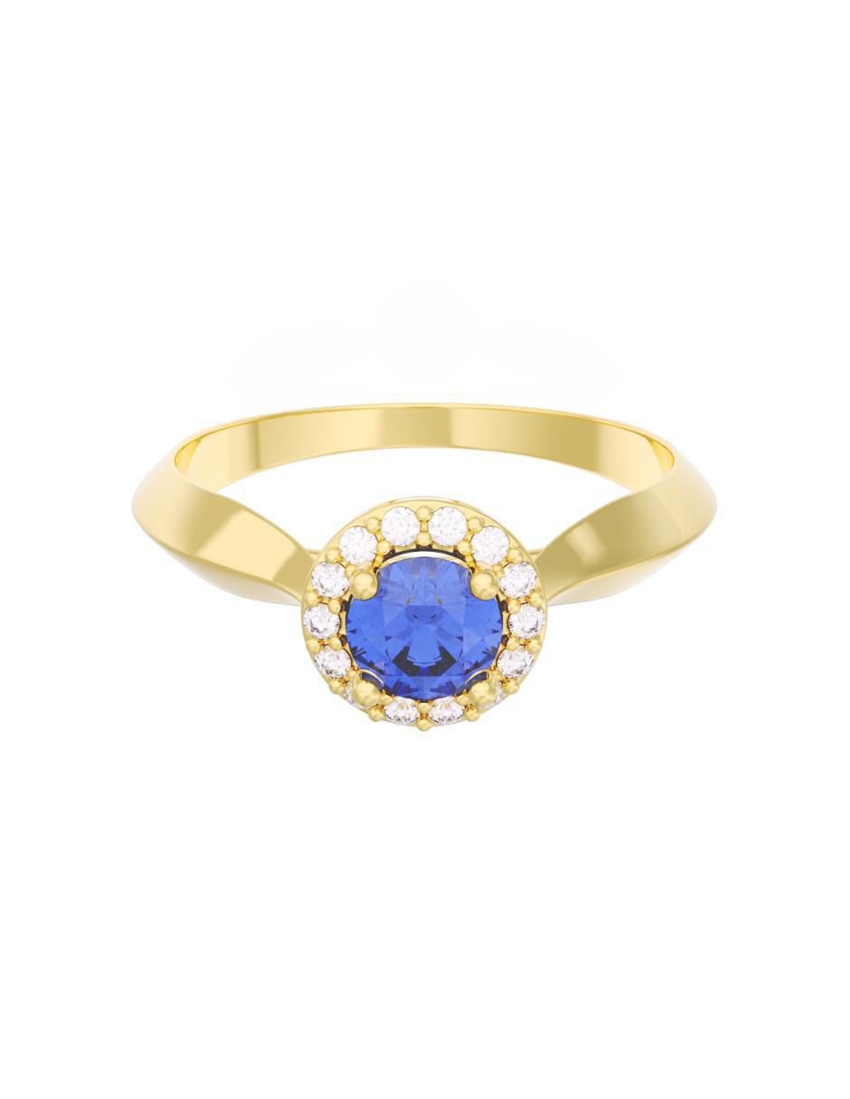 Anillo de compromiso de oro 10 k Eternidad
