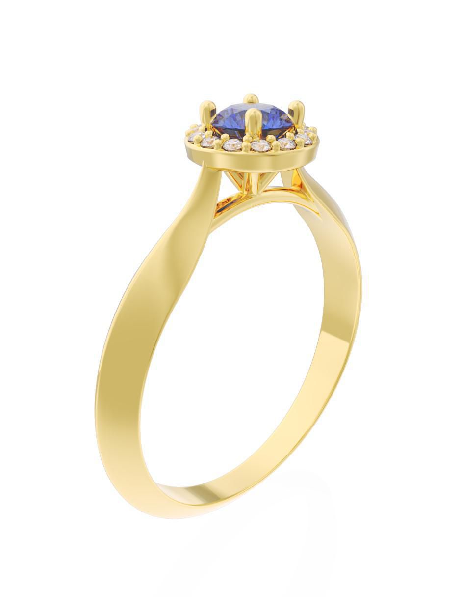 Anillo de compromiso "de" oro 10 k fonelli eternidad zirconia