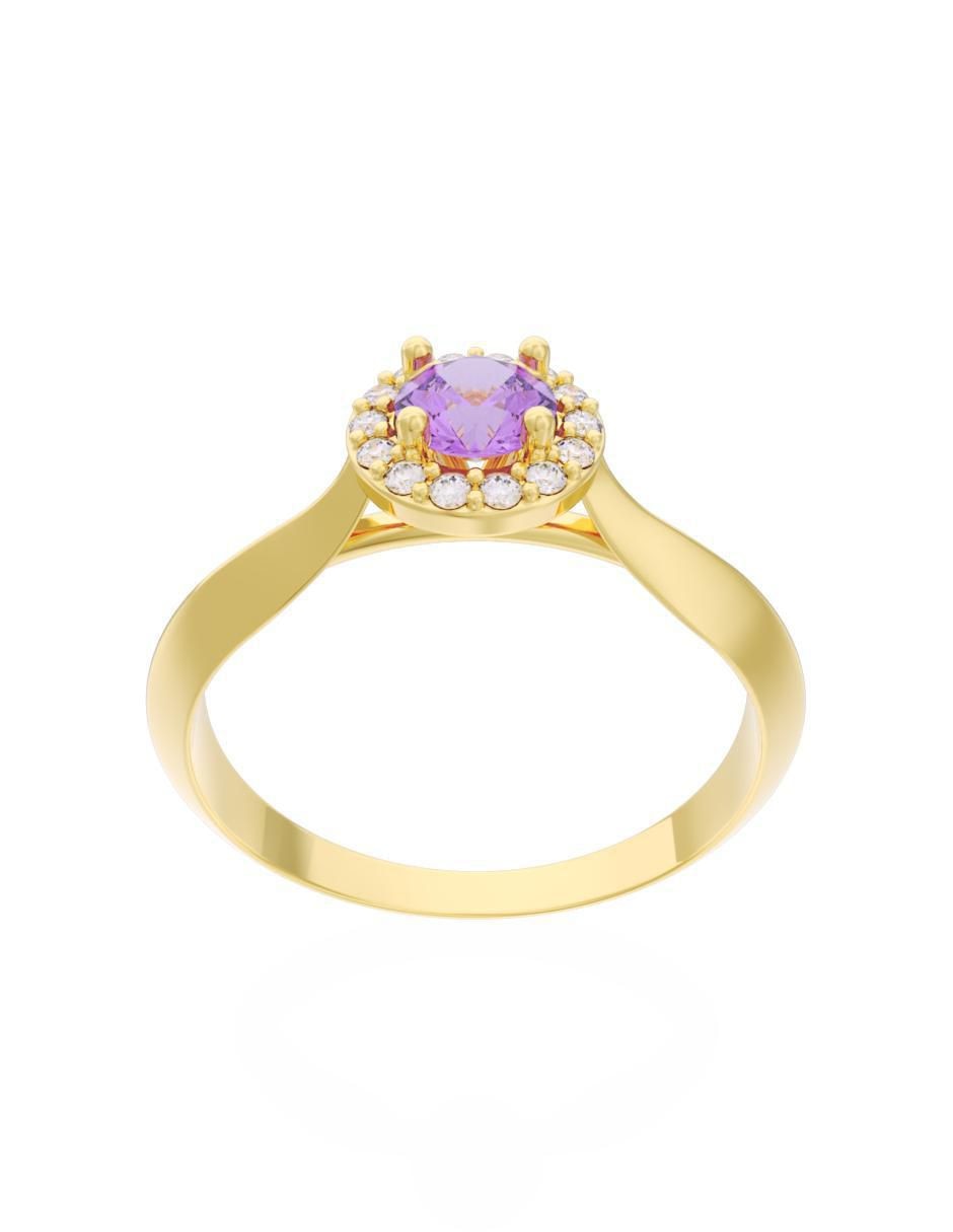 Anillo de compromiso "de" oro 10 k fonelli eternidad zirconia