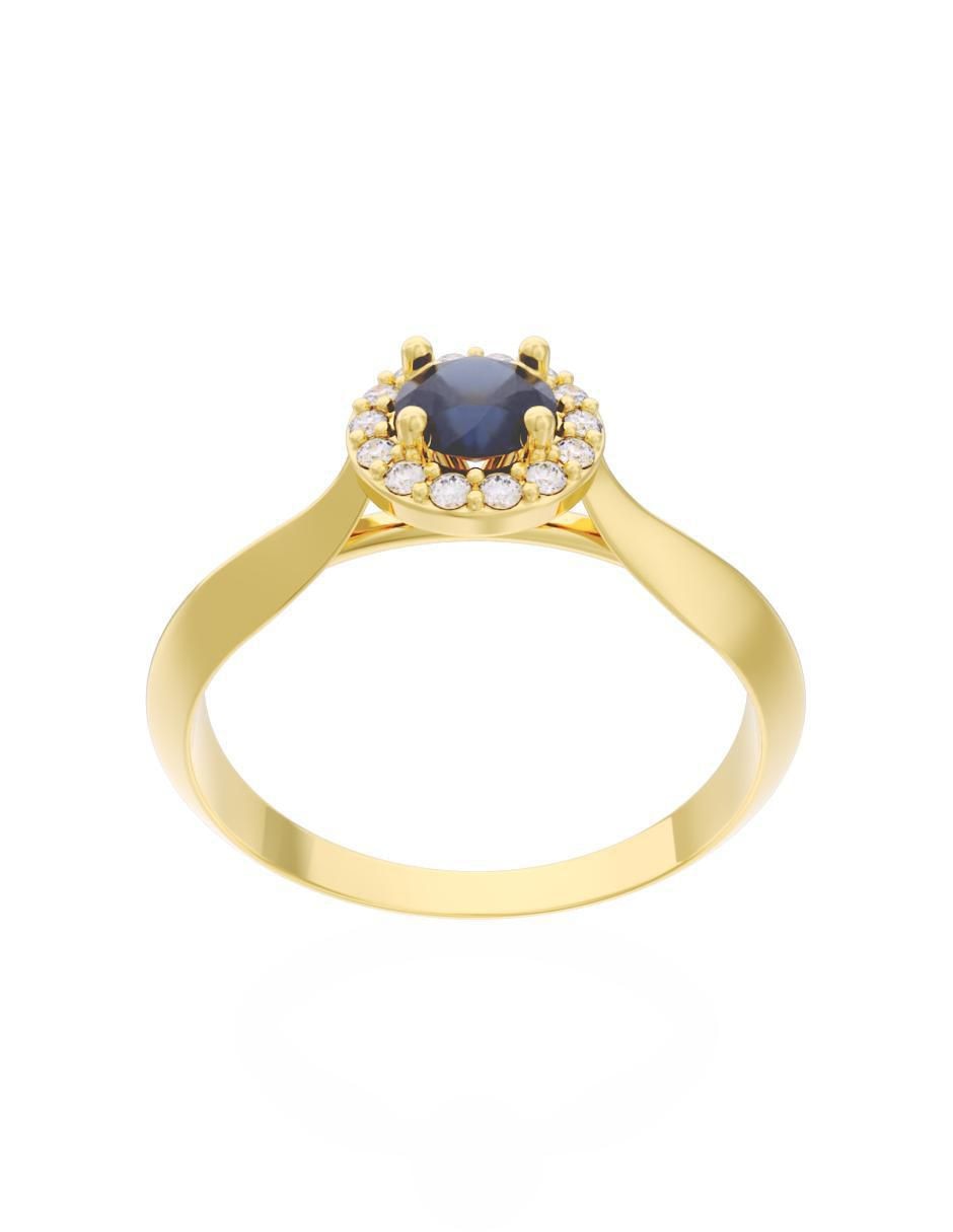 Anillo de compromiso "de" oro 10 k fonelli eternidad zirconia