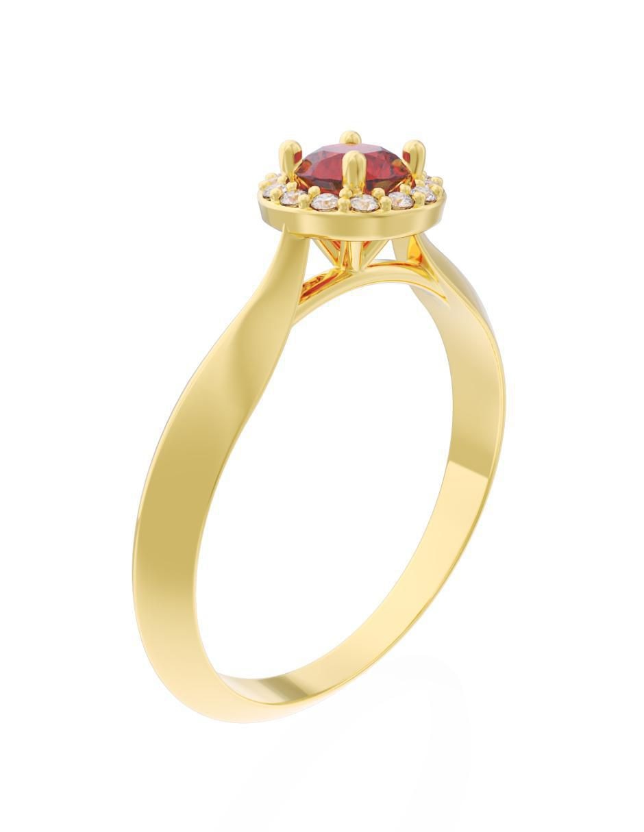 Anillo de compromiso de oro 10 k Eternidad 3