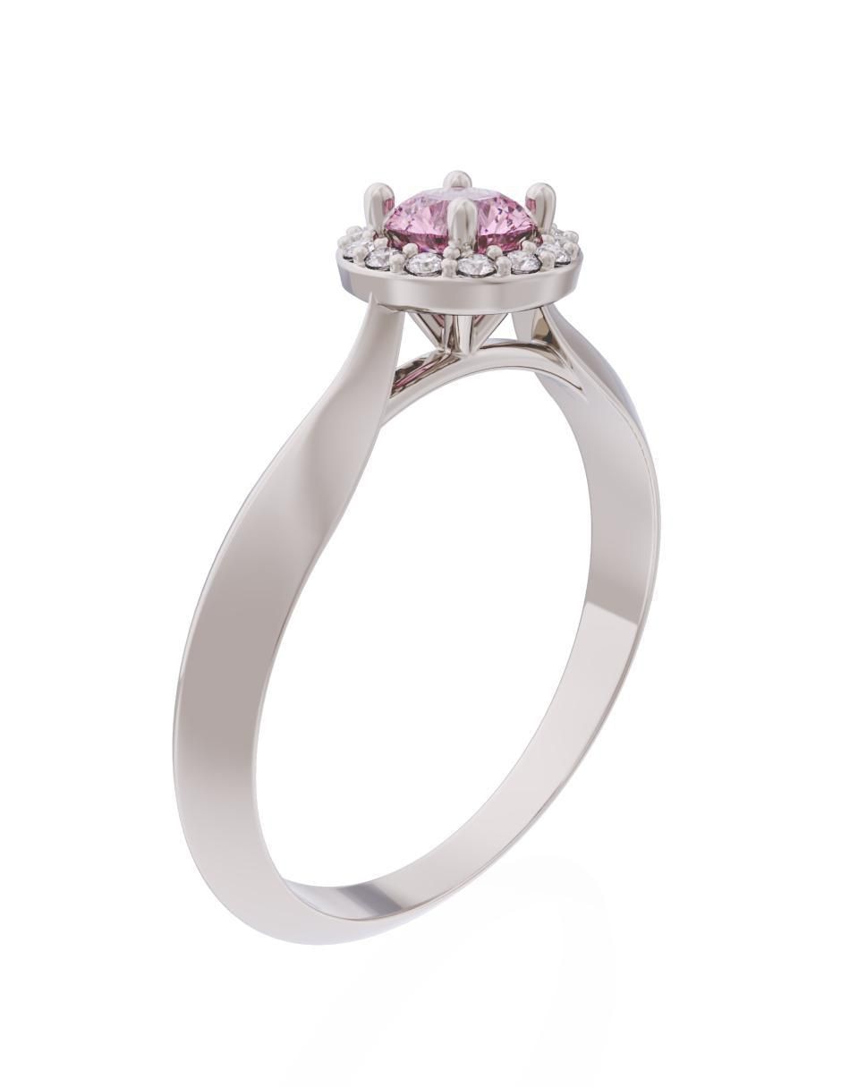 Anillo de compromiso de oro 10 k Eternidad 3