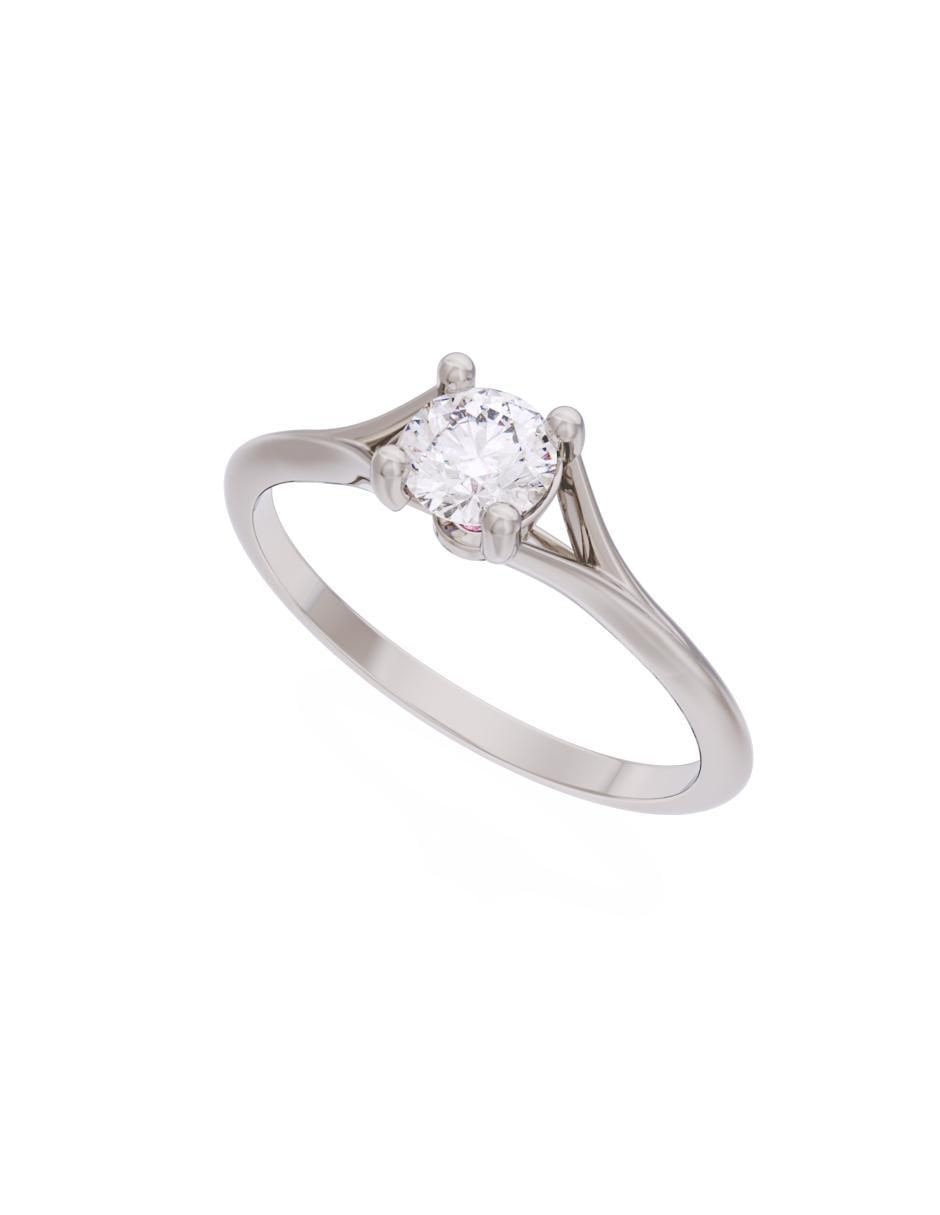 Anillo de compromiso de oro 10 k Eternidad 2