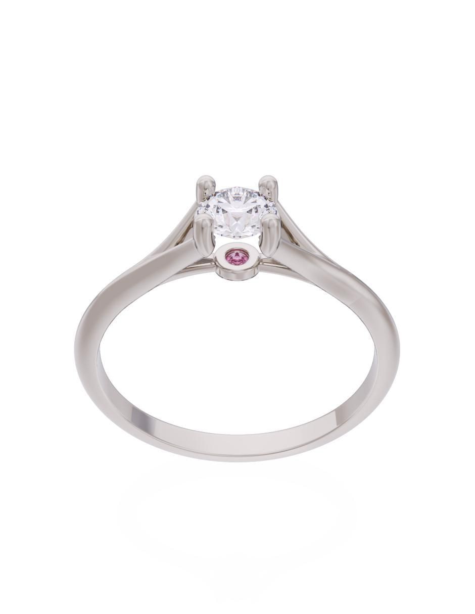 Anillo de compromiso de oro 10 k Eternidad 3