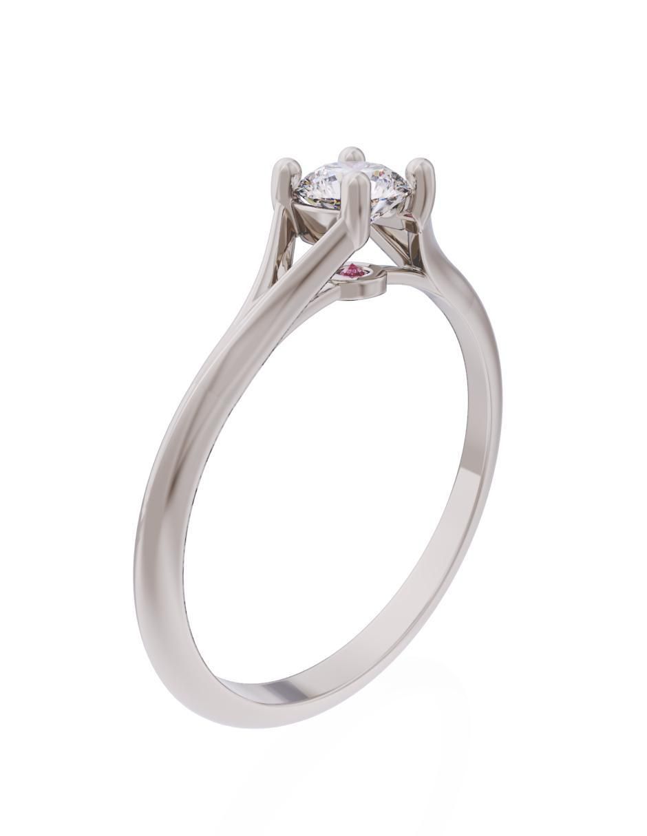 Anillo de compromiso de oro 10 k Eternidad 4
