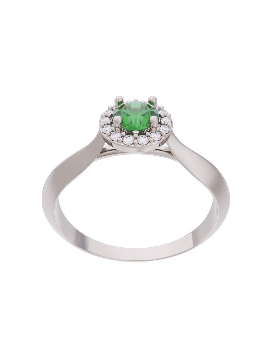 Anillo de compromiso de oro 10 k Eternidad 2