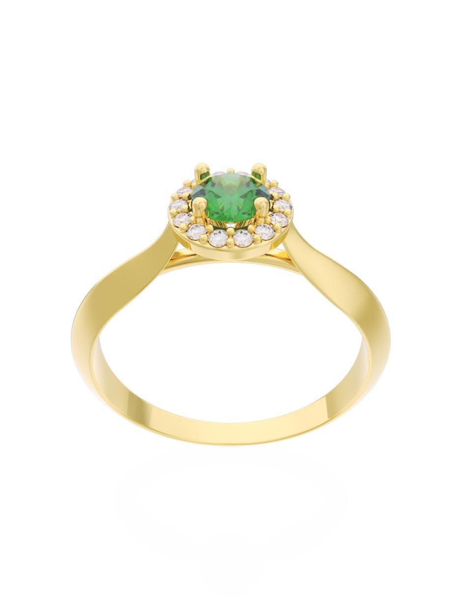 Anillo de compromiso "de" oro 10 k fonelli eternidad zirconia