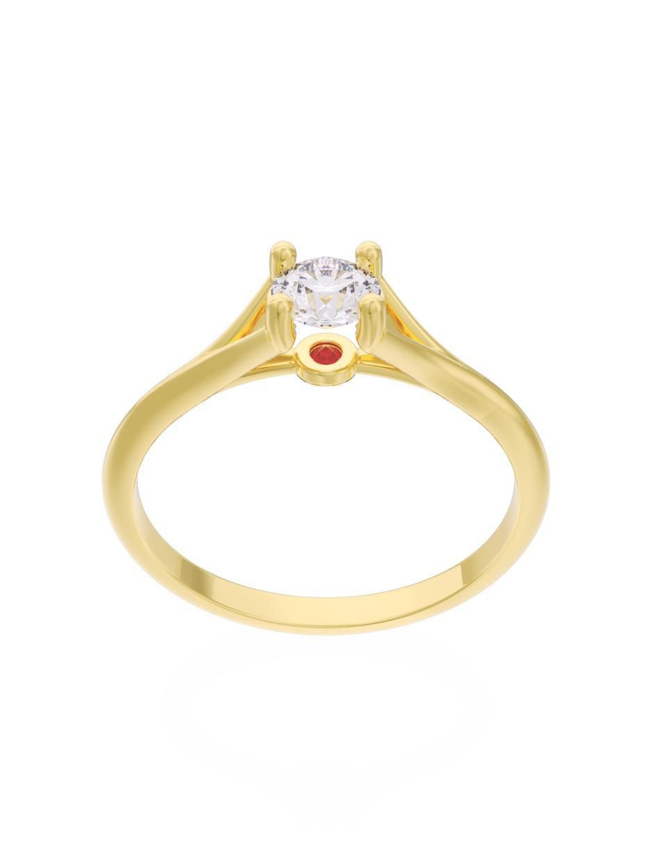 Anillo de compromiso de oro 10 k 3