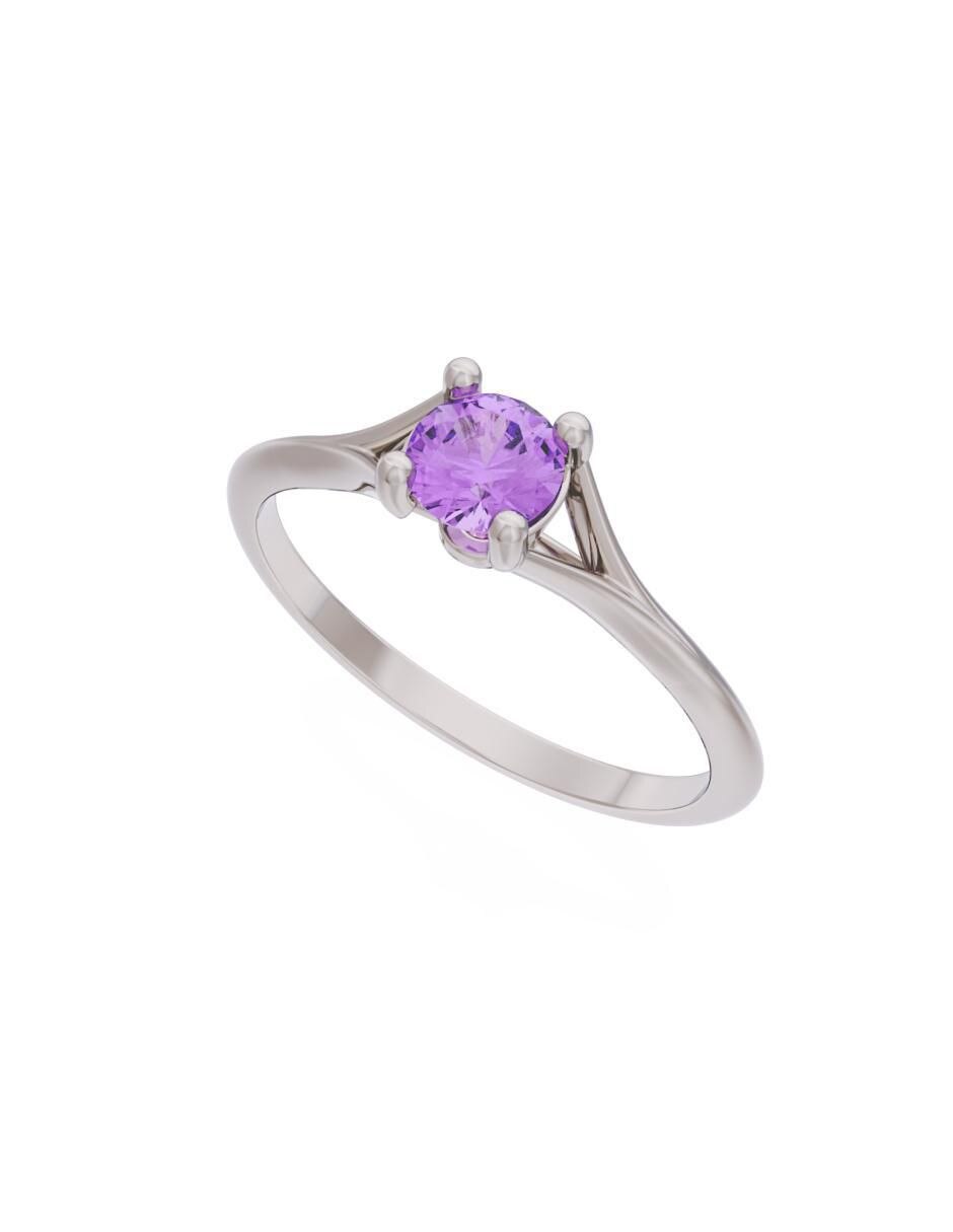 Anillo de compromiso de oro 10 k Eternidad 2