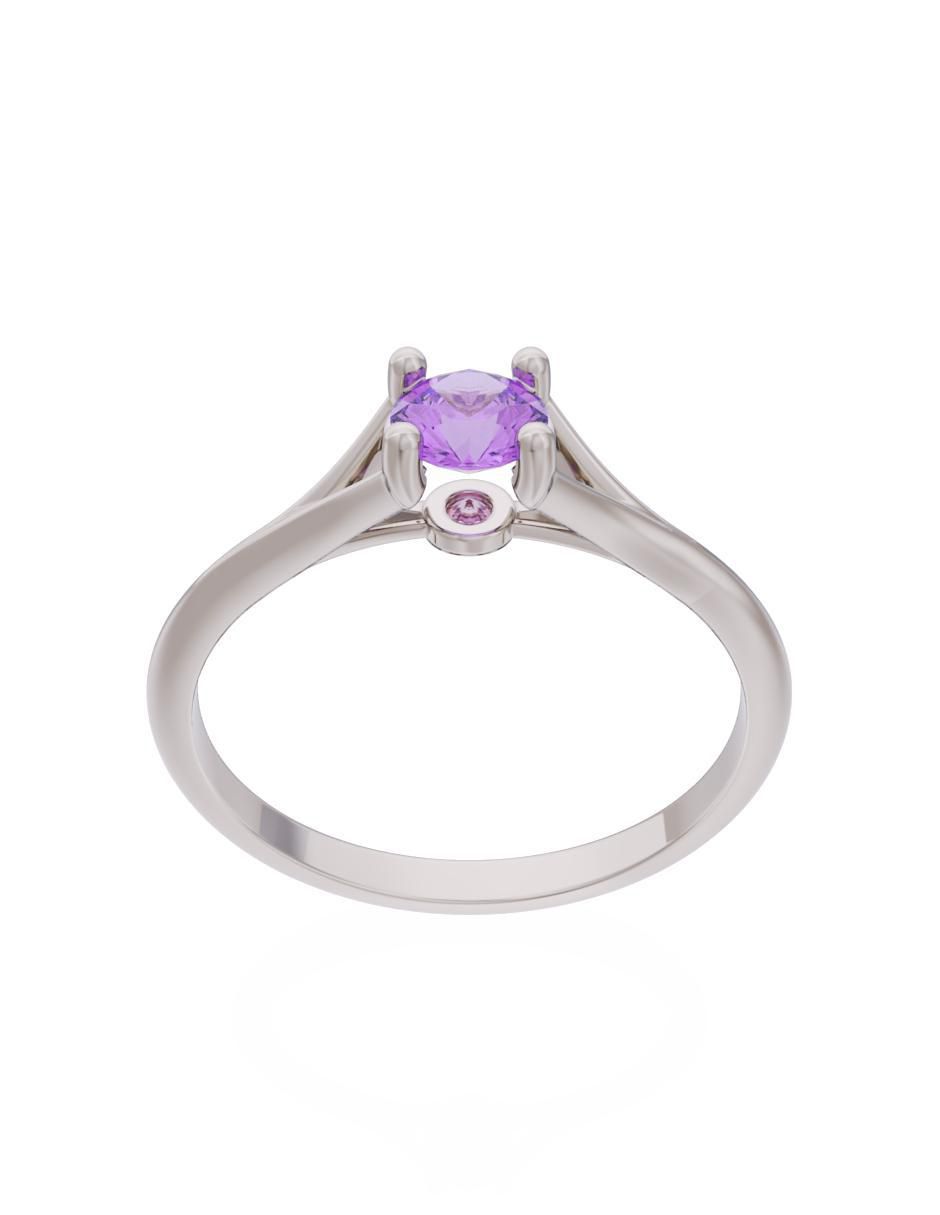 Anillo de compromiso de oro 10 k Eternidad 3