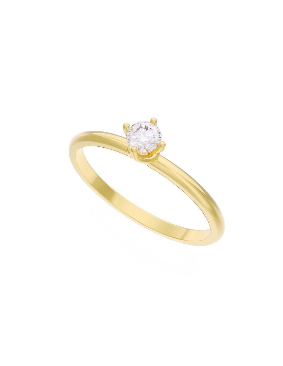 Anillo de compromiso de oro 10 k 2
