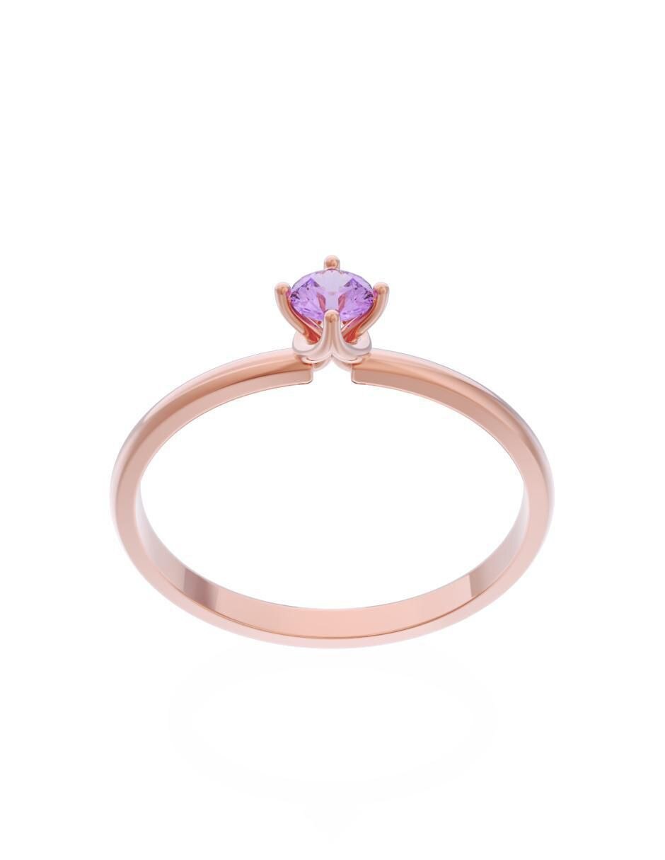 Anillo de compromiso de oro 10 k 3