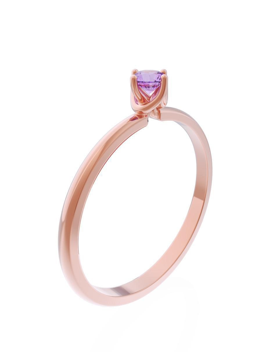Anillo de compromiso de oro 10 k 4