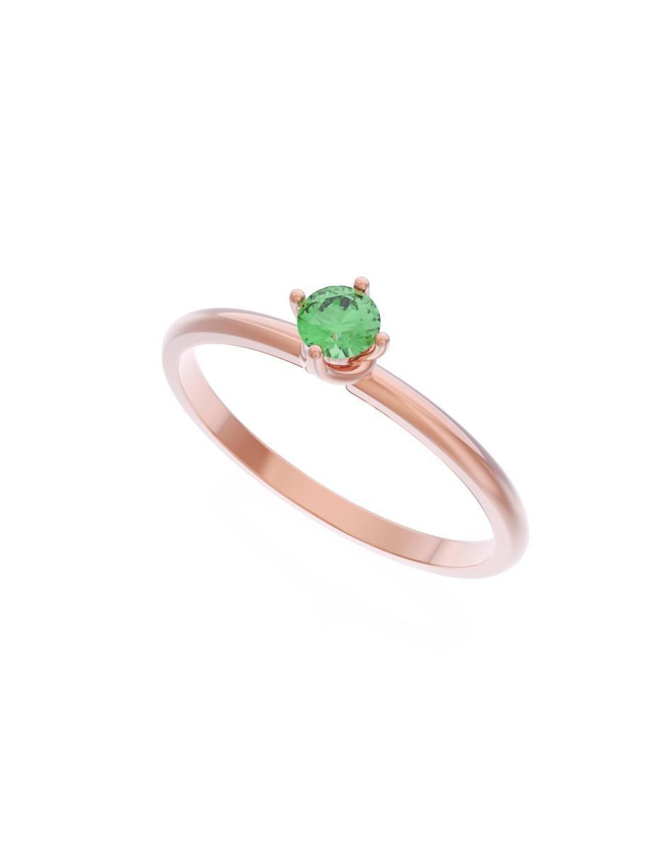 Anillo de compromiso de oro 10 k Eternidad 2