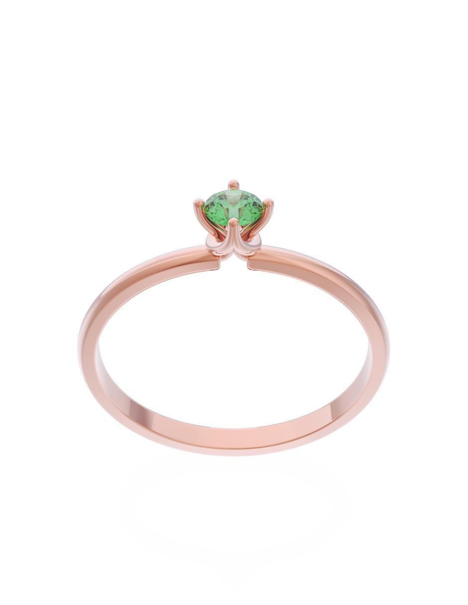 Anillo de compromiso de oro 10 k Eternidad 3