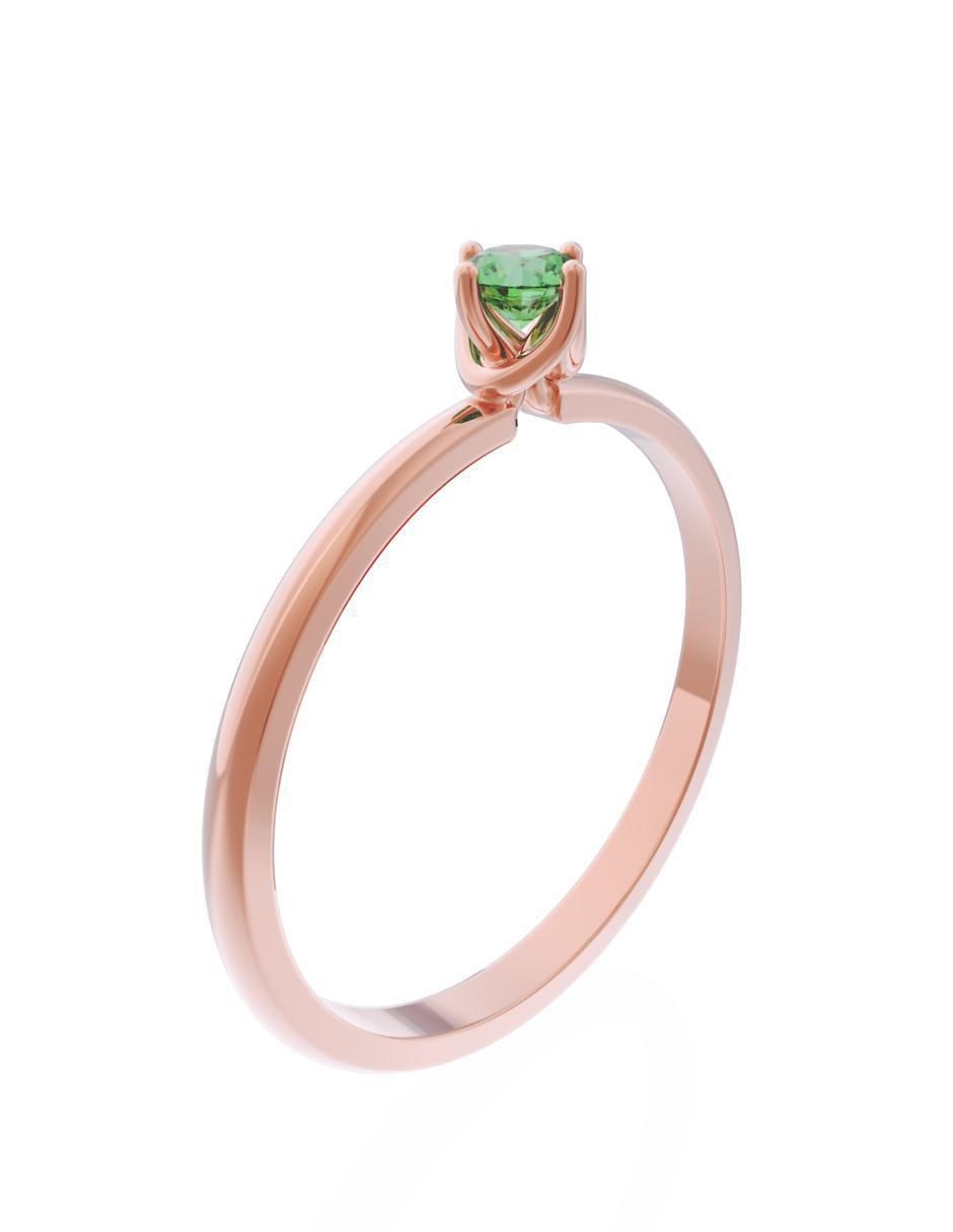 Anillo de compromiso de oro 10 k Eternidad 4