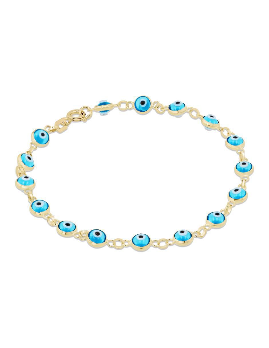 Pulsera de oro amarillo 14 K con acabado brillante 4