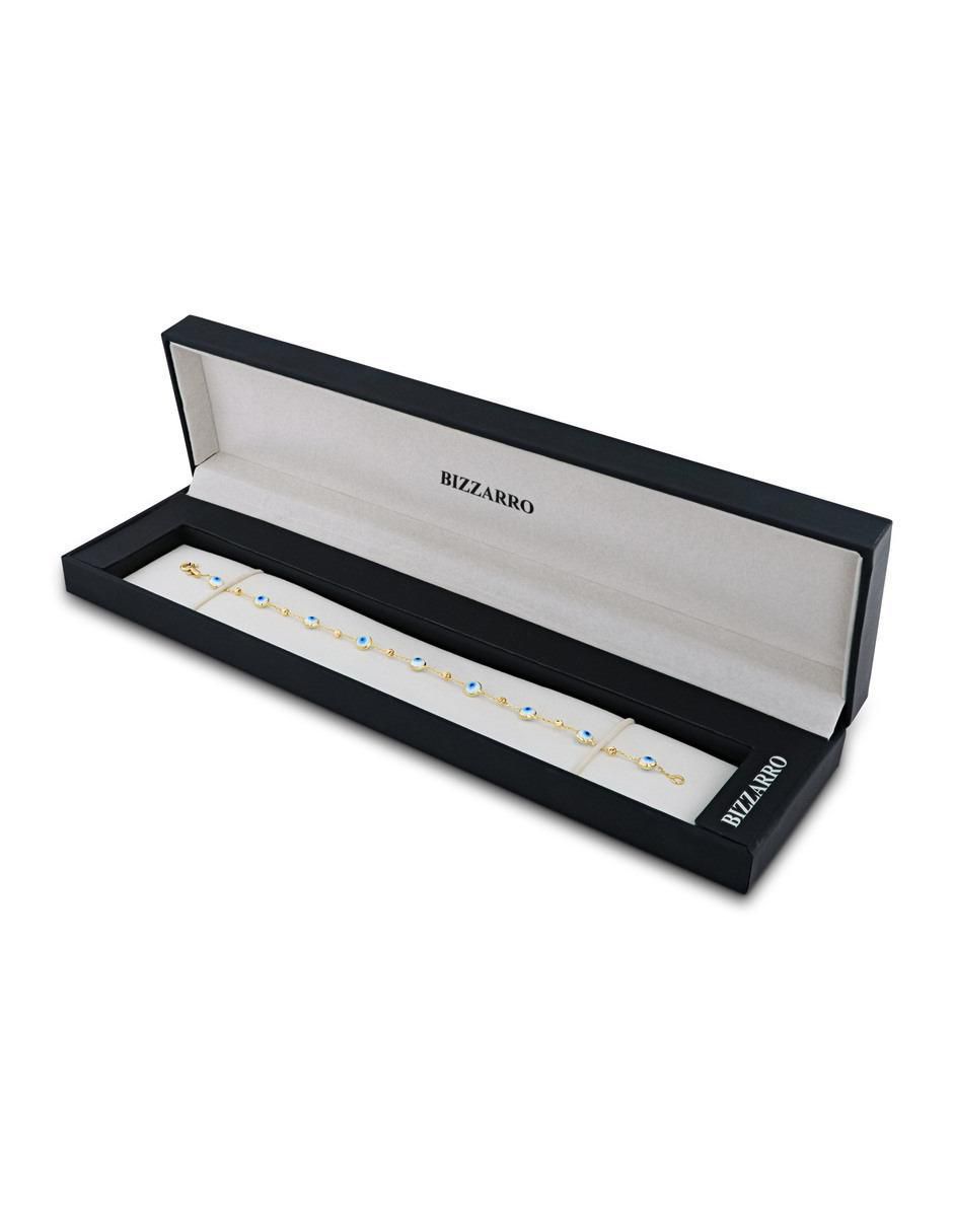 Pulsera de oro amarillo 14 k con acabado brillante 4