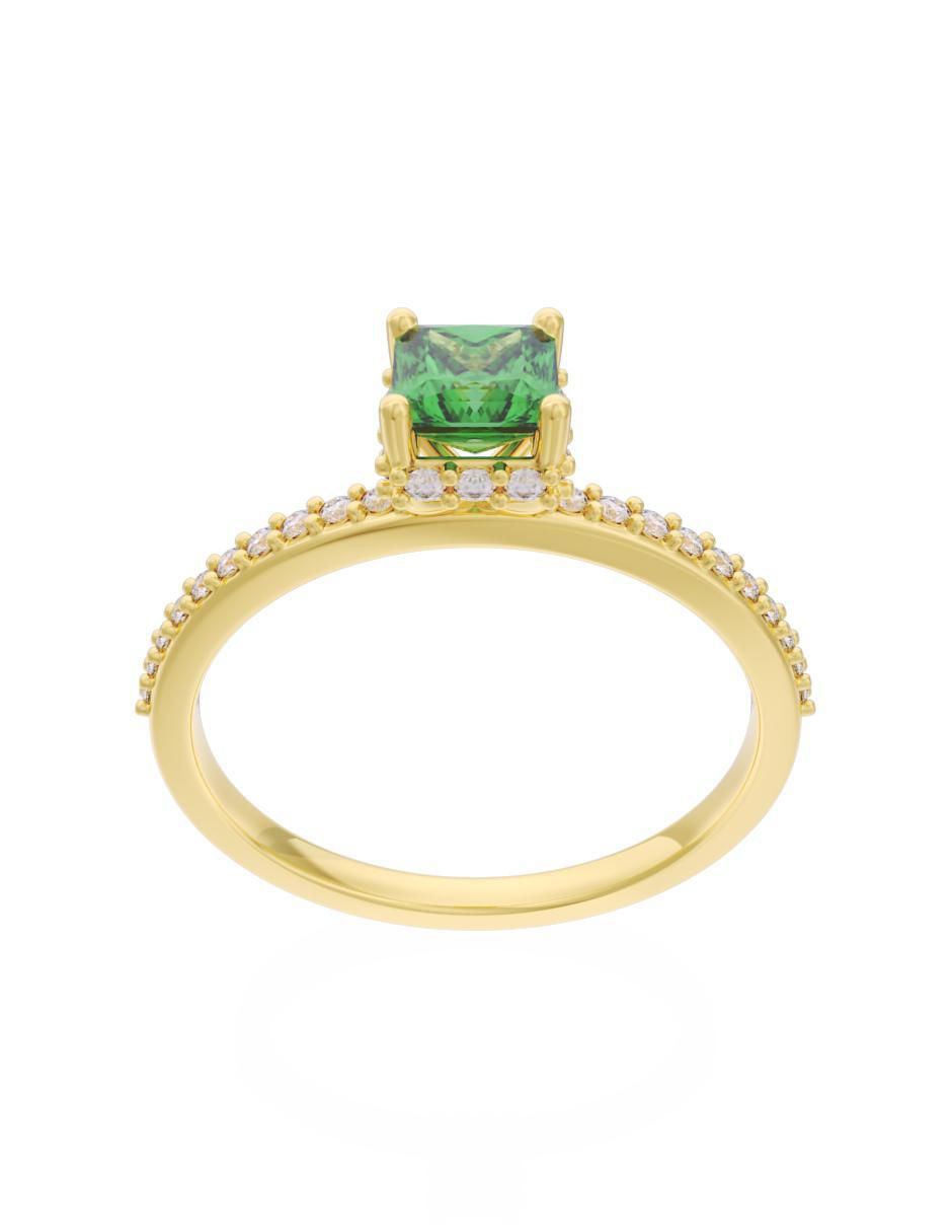 Anillo de compromiso "de" oro 10 k fonelli eternidad zirconia