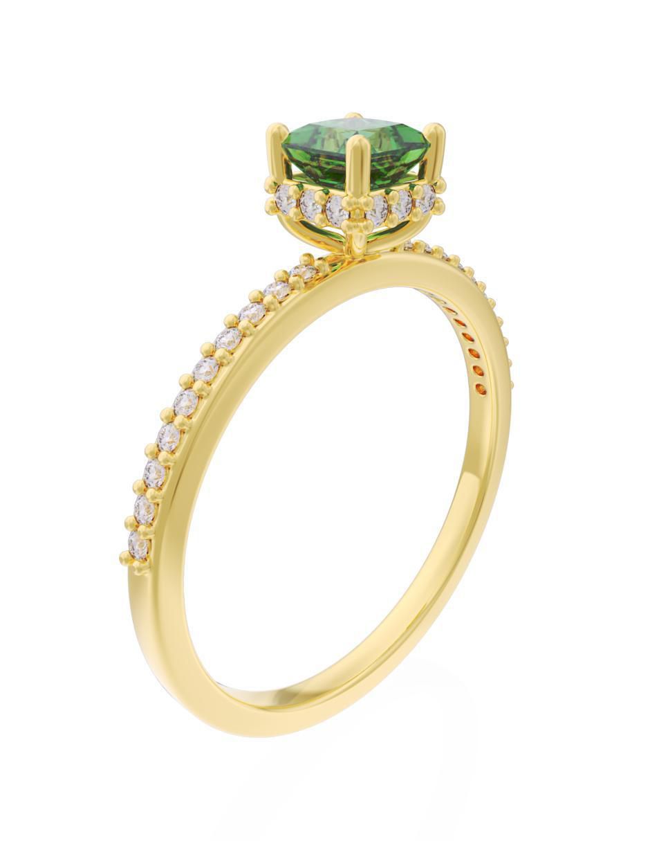 Anillo de compromiso "de" oro 10 k fonelli eternidad zirconia