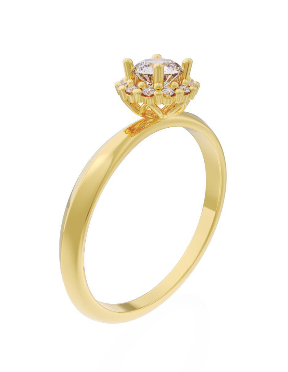 Anillo de compromiso "de" oro 10 k fonelli eternidad zirconia