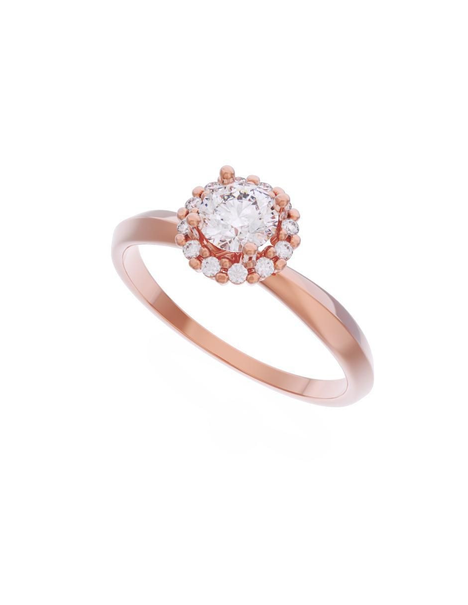 Anillo de compromiso de oro 10 k Eternidad 2