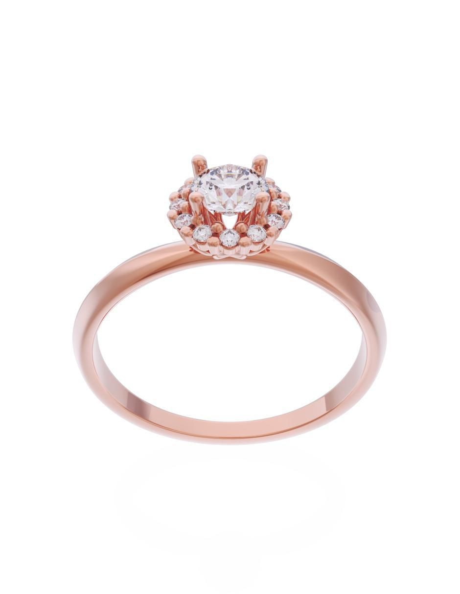 Anillo de compromiso de oro 10 k Eternidad 3