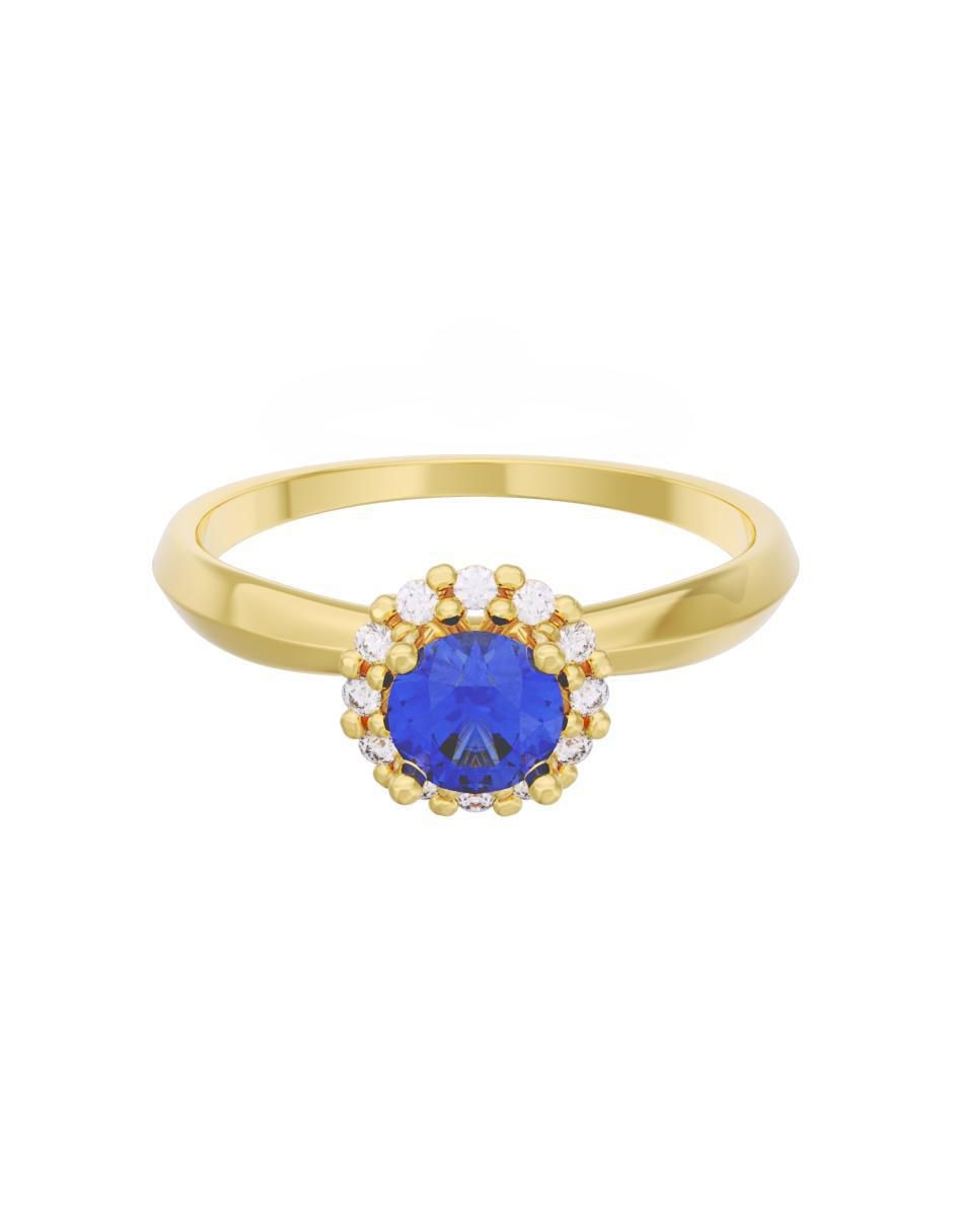 Anillo de compromiso de oro 10 k Eternidad