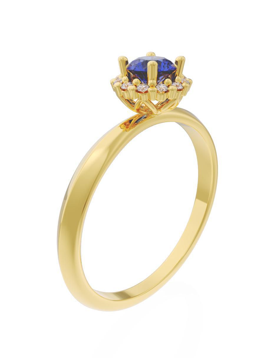 Anillo de compromiso "de" oro 10 k fonelli eternidad zirconia