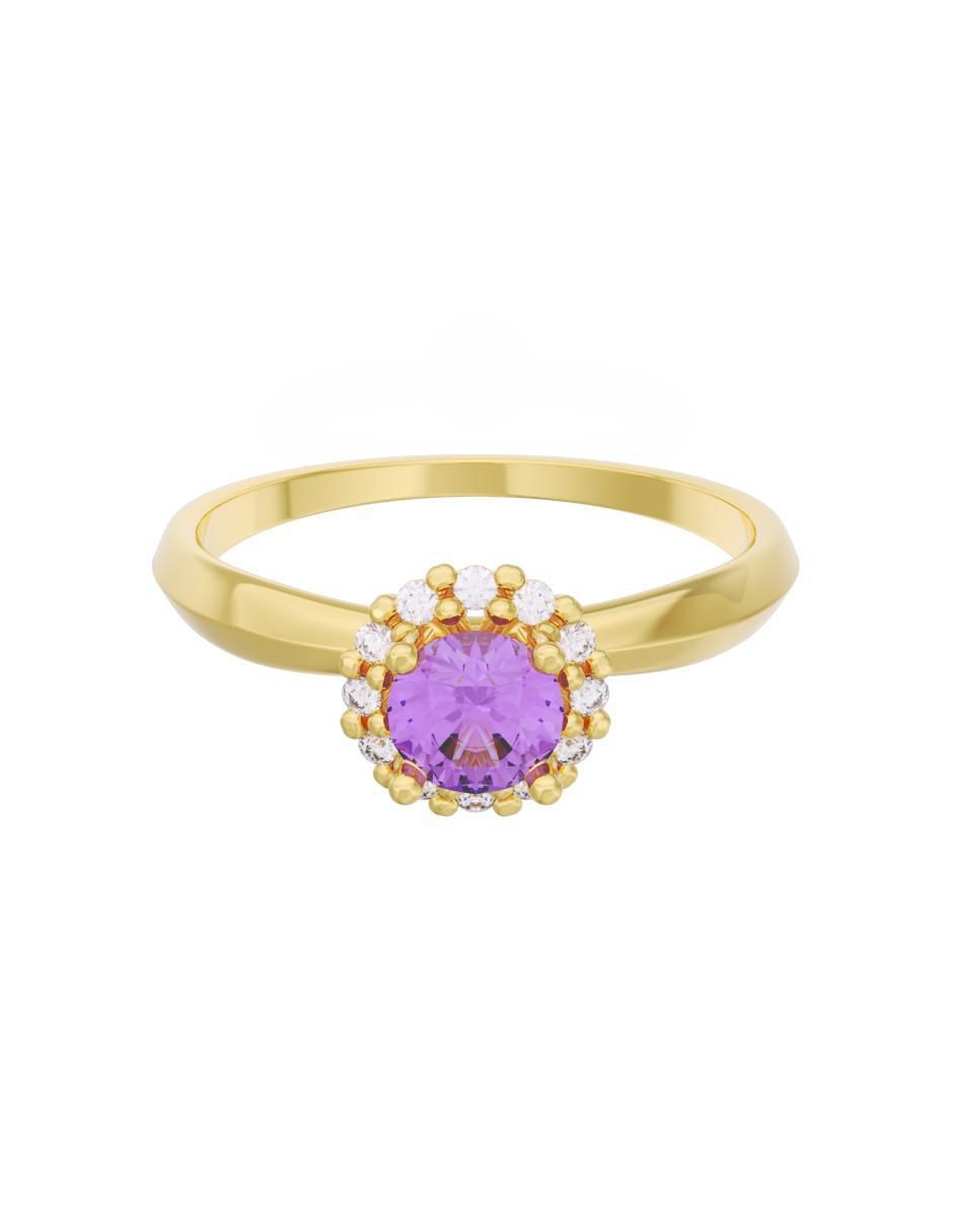 Anillo de compromiso de oro 10 k Eternidad