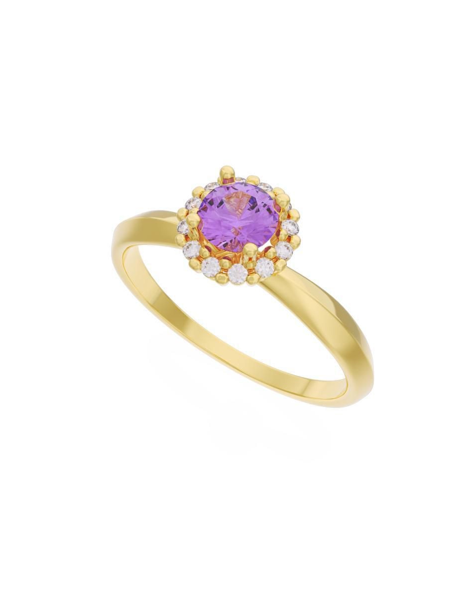 Anillo de compromiso "de" oro 10 k fonelli eternidad zirconia