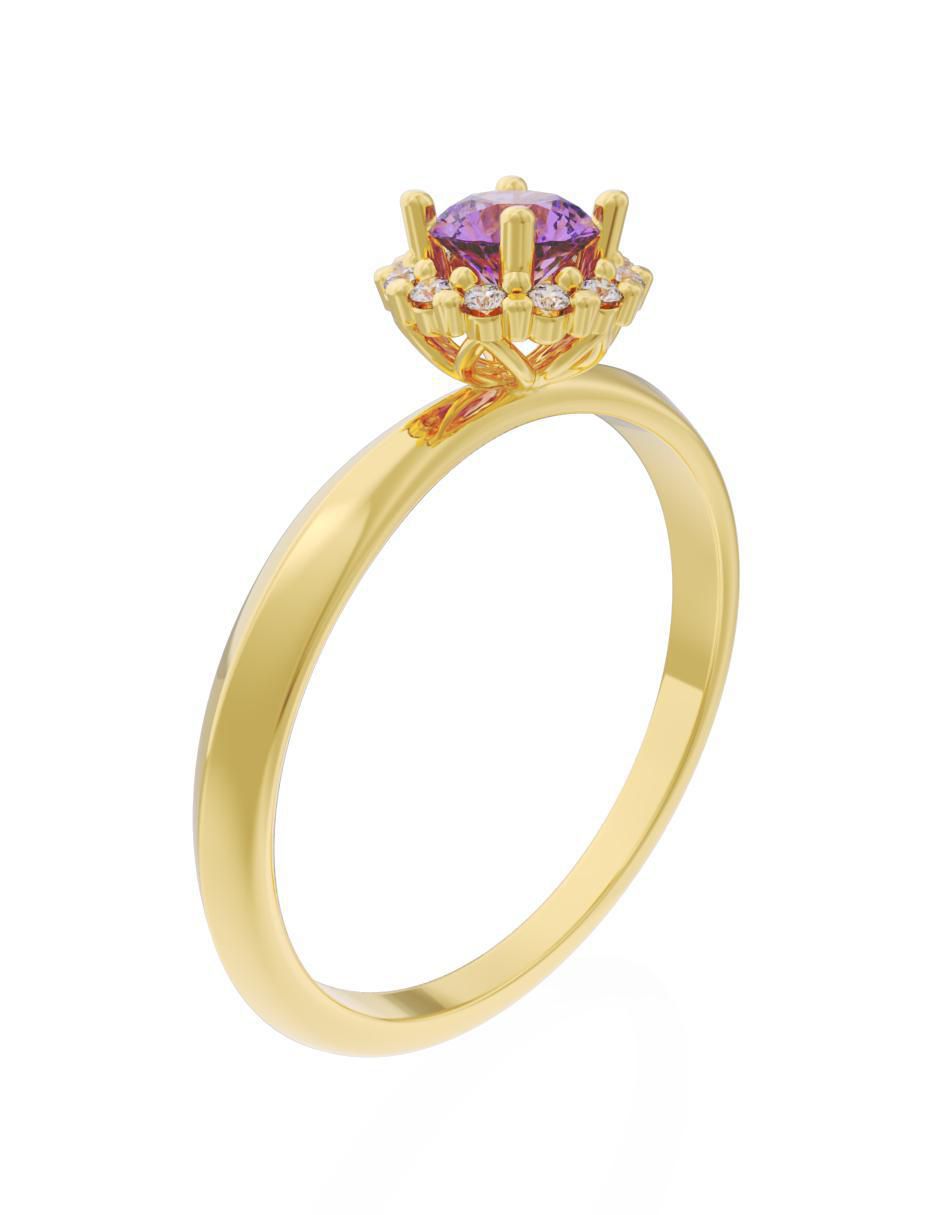 Anillo de compromiso "de" oro 10 k fonelli eternidad zirconia