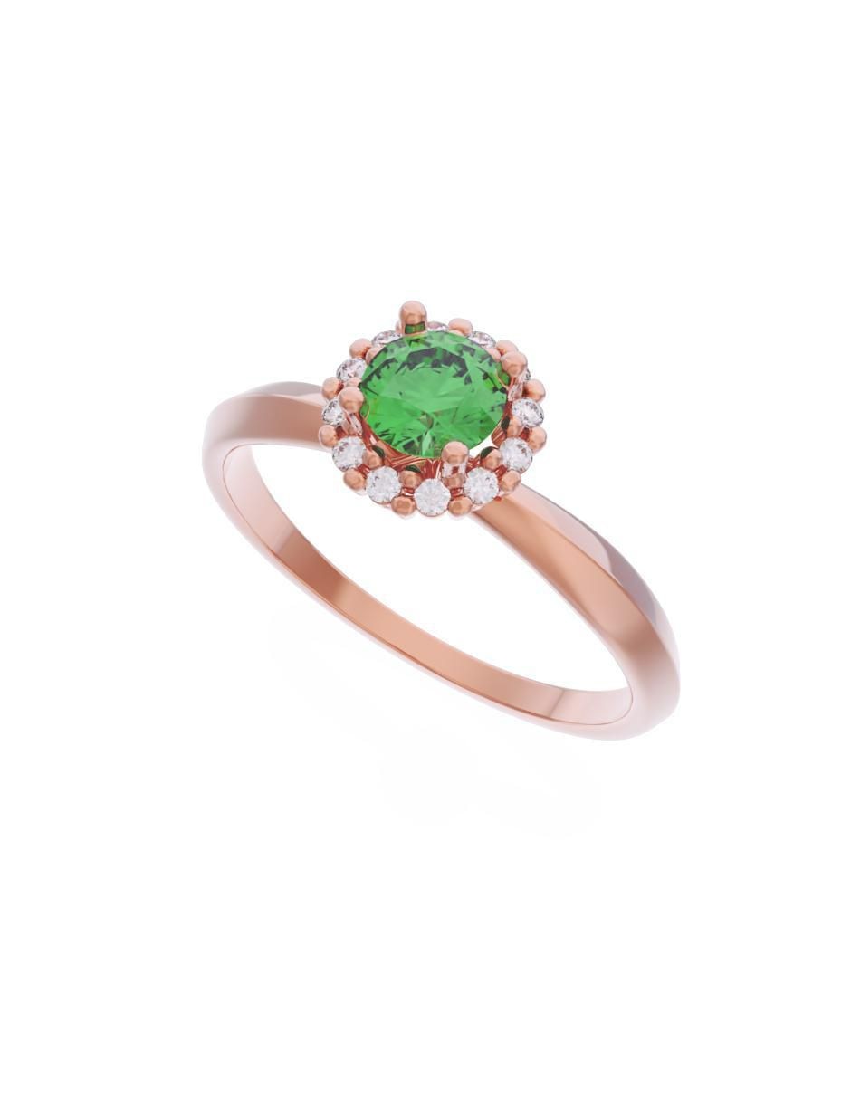 Anillo de compromiso de oro 10 k Eternidad 2