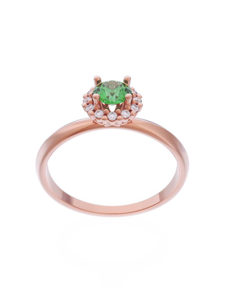Anillo de compromiso de oro 10 k Eternidad 3