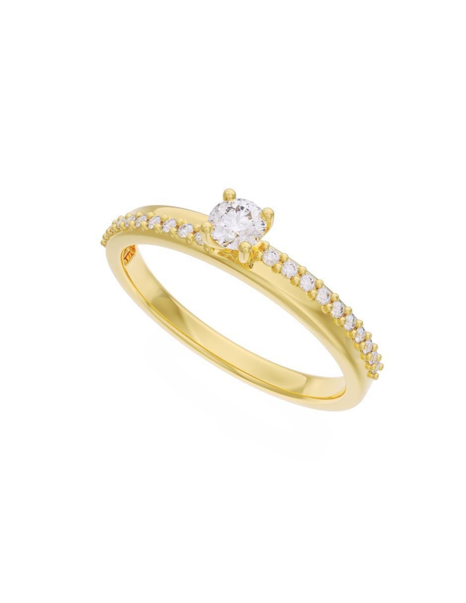 Anillo de compromiso "de" oro 10 k fonelli eternidad zirconia