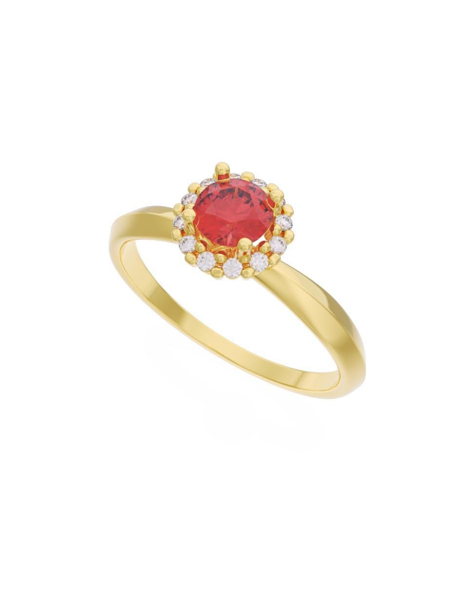 Anillo de compromiso "de" oro 10 k fonelli eternidad zirconia