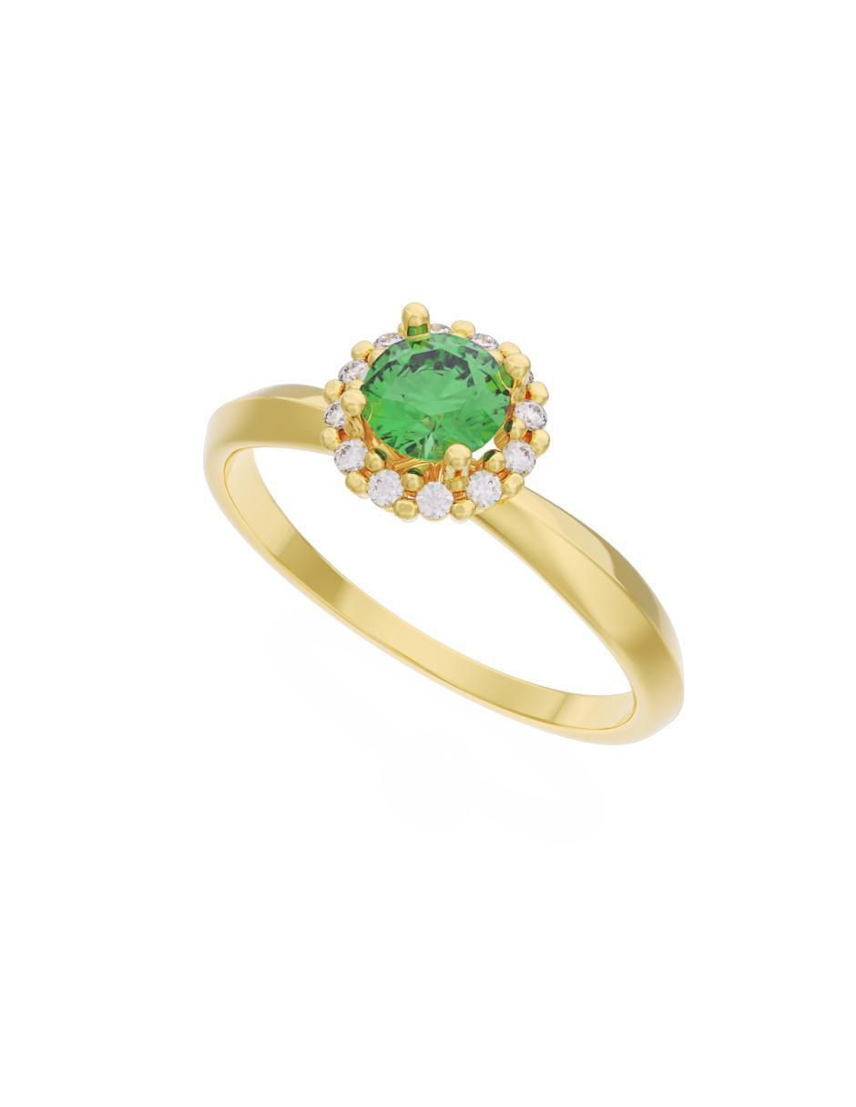 Anillo de compromiso "de" oro 10 k fonelli eternidad zirconia