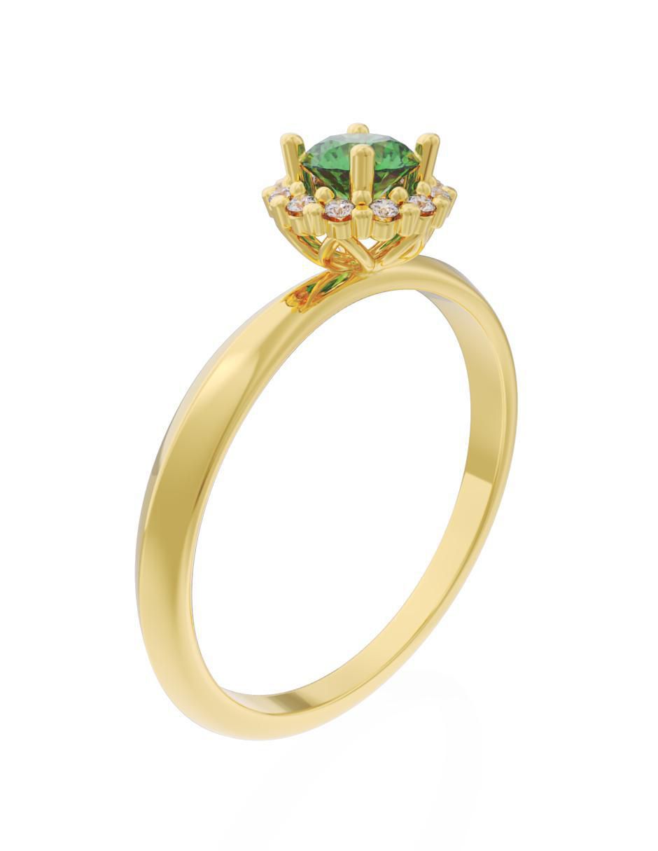 Anillo de compromiso "de" oro 10 k fonelli eternidad zirconia
