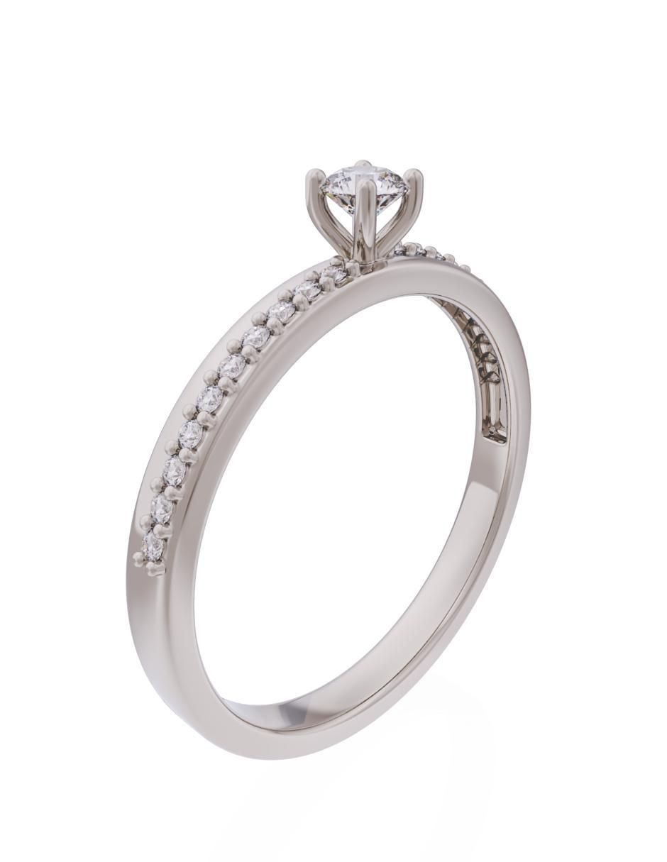 Anillo de compromiso de oro 10 k Eternidad 4