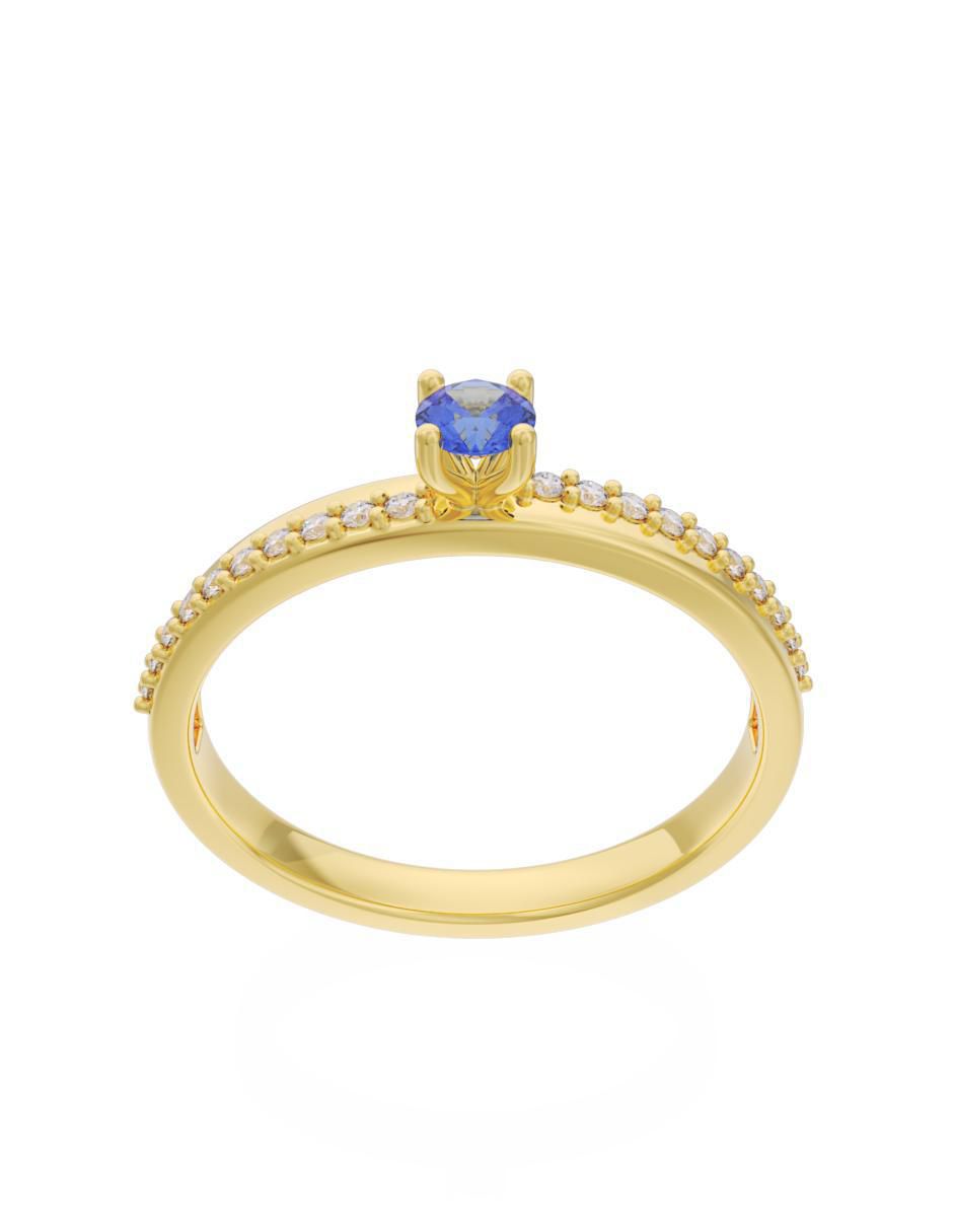 Anillo de compromiso "de" oro 10 k fonelli eternidad zirconia
