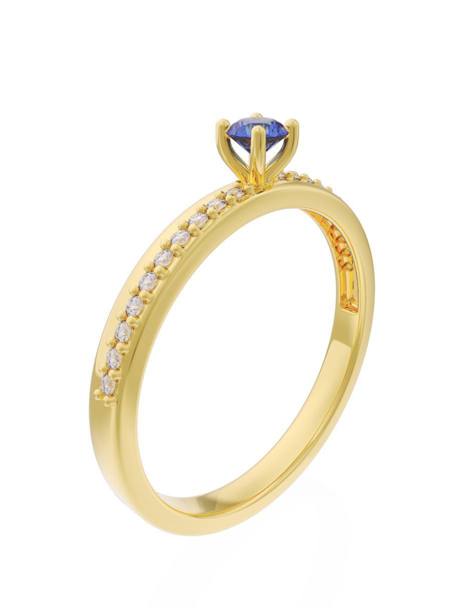 Anillo de compromiso "de" oro 10 k fonelli eternidad zirconia