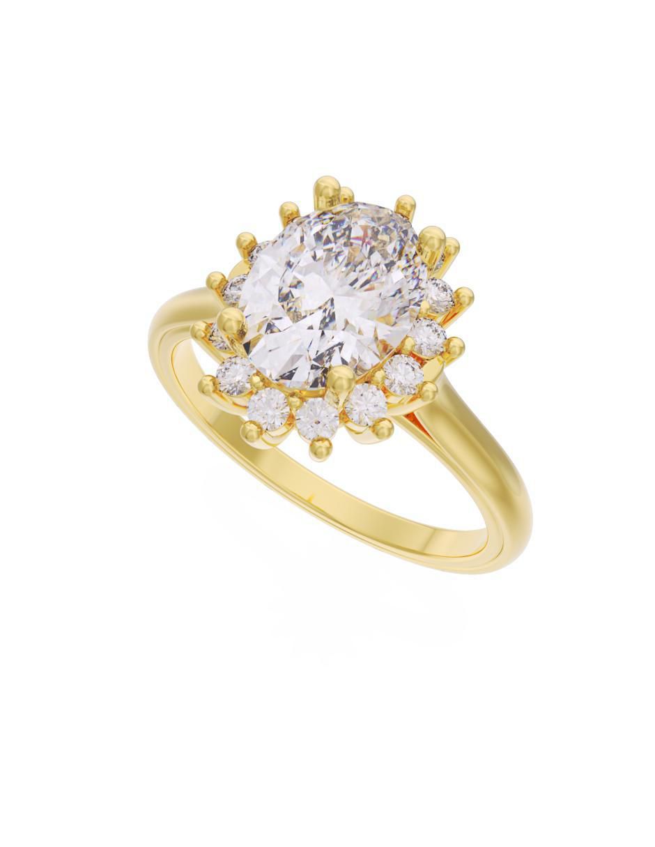 Anillo de compromiso "de" oro 10 k fonelli eternidad zirconia