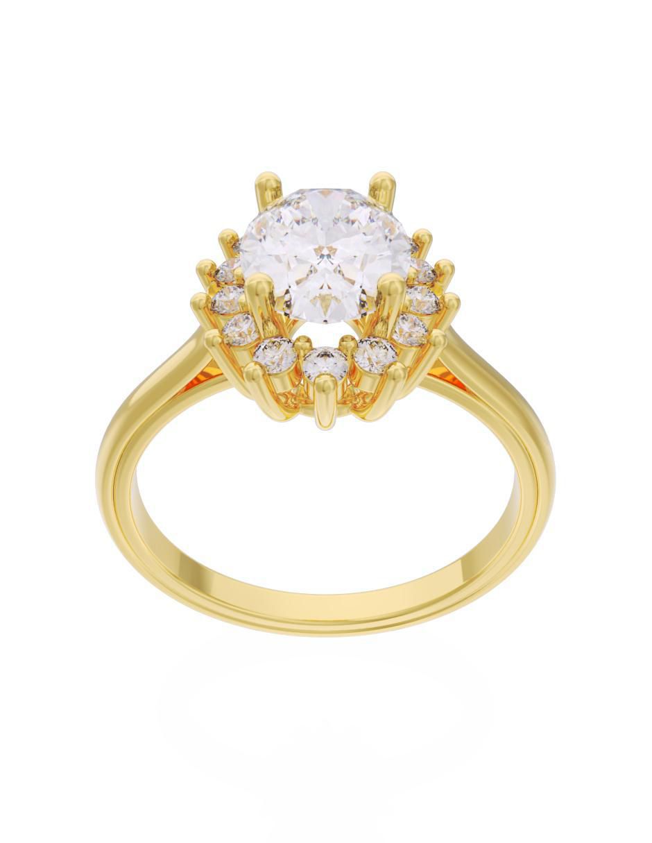 Anillo de compromiso "de" oro 10 k fonelli eternidad zirconia