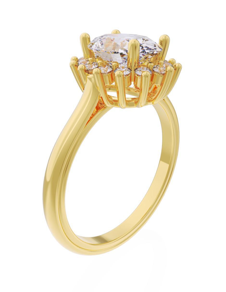 Anillo de compromiso "de" oro 10 k fonelli eternidad zirconia