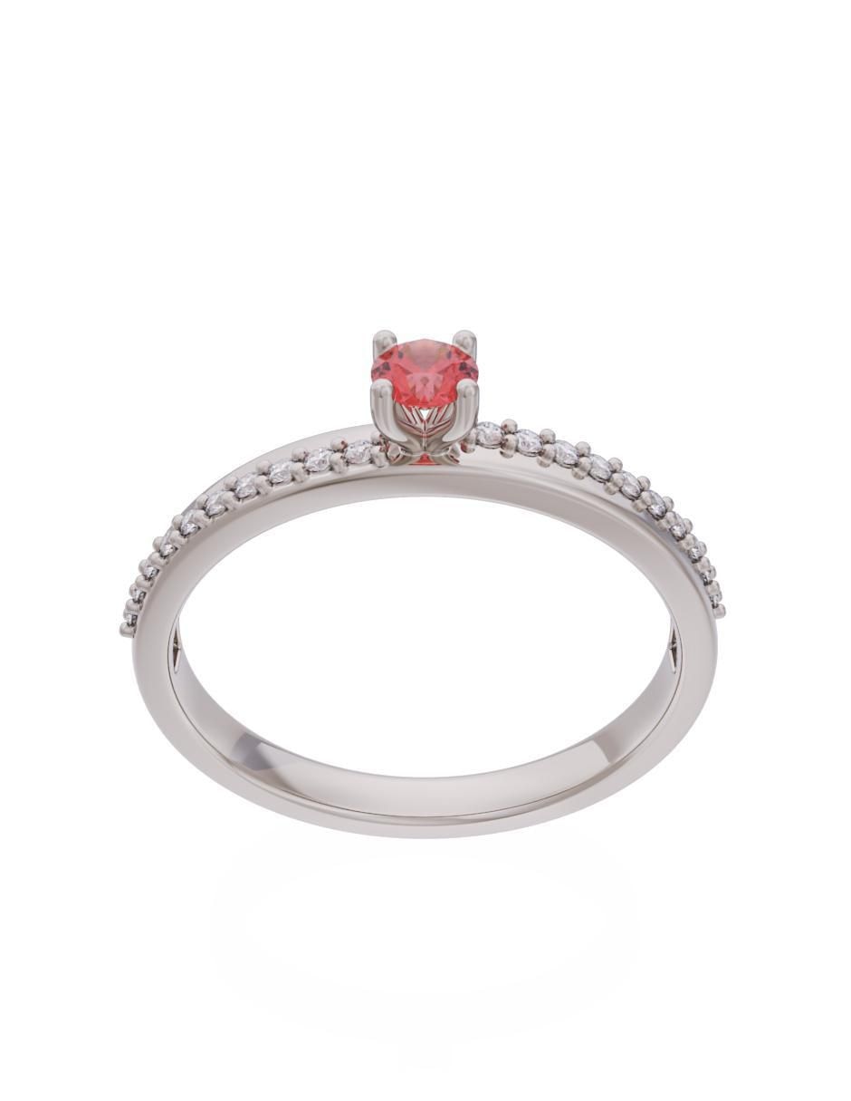 Anillo de compromiso de oro 10 k Eternidad 3