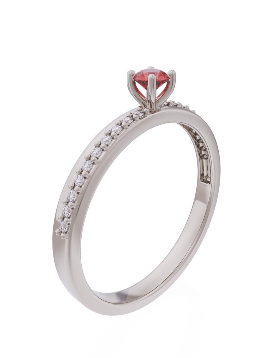 Anillo de compromiso de oro 10 k Eternidad 4